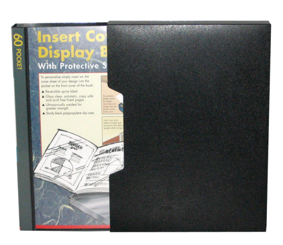 Colby 245A-60 Pocket A4 Black Display Book Insert Front Cover